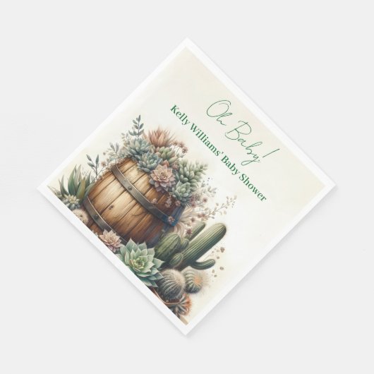 Oh Baby! Rustieke vetplanten en cactussen Baby sho Servet (Hoek)