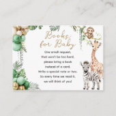 Oh Baby Safari Animal Oerwoud Green Baby shower Informatiekaartje (Voorkant)