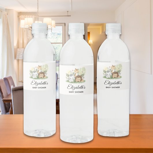 Oh Baby Safari Animals Baby Shower Waterfles Etiket