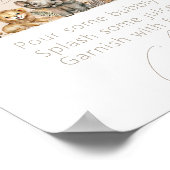 Oh Baby Safari Animals Boho Baby shower bar Poster (Hoek)