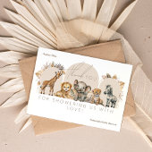 Oh Baby Safari Animals Boho Baby shower Bedankkaart
