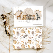Oh Baby Safari Animals Boho Baby shower Bedankkaart