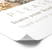 Oh Baby Safari Animals Boho Baby shower book Poster (Hoek)