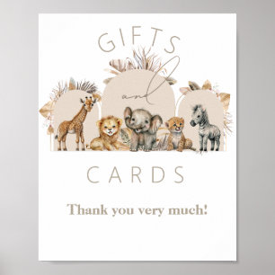 Oh Baby Safari Animals Boho Baby shower cadeaus Poster