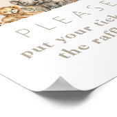 Oh Baby Safari Animals Boho Baby shower Diaper Poster (Hoek)