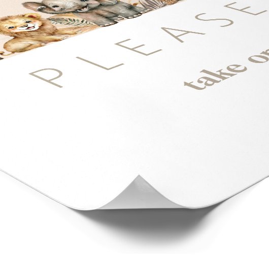 Oh Baby Safari Animals Boho Baby shower fovors Poster (Hoek)