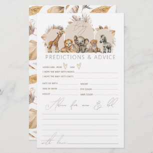 Oh Baby Safari Animals Boho Baby shower game