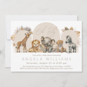 Oh Baby Safari Animals Boho Baby shower Kaart (Voorkant)