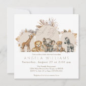 Oh Baby Safari Animals Boho Baby shower Kaart (Voorkant)