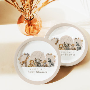 Oh Baby Safari Animals Boho Baby shower Papieren Bordje