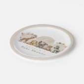 Oh Baby Safari Animals Boho Baby shower Papieren Bordje (Gekanteld)