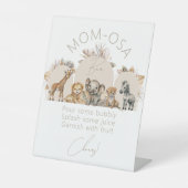 Oh Baby Safari Animals Boho Baby shower Poster Reclamebord Met Voetstuk (Voorkant)