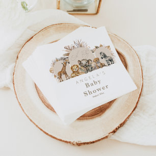 Oh Baby Safari Animals Boho Baby shower Servet