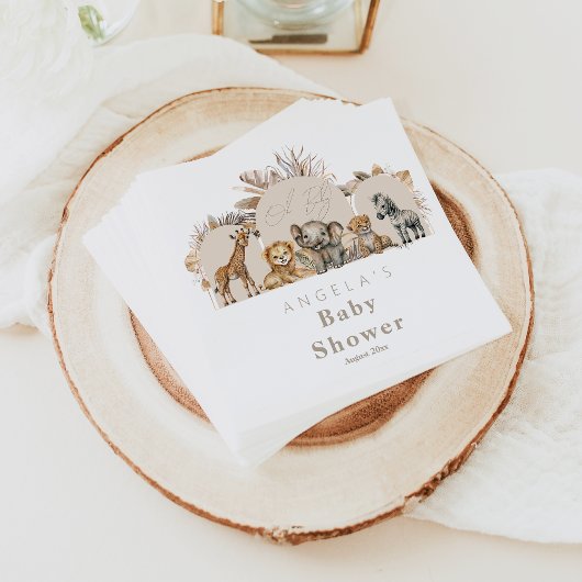 Oh Baby Safari Animals Boho Baby shower Servet