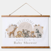Oh Baby Safari Animals Boho Baby shower welkom Hangend Wandkleed (Voorkant)