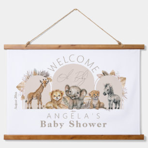 Oh Baby Safari Animals Boho Baby shower welkom Hangend Wandkleed