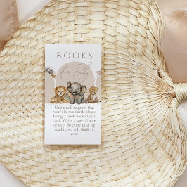 Oh Baby Safari Animals Boho Baby showers boeken Informatiekaartje