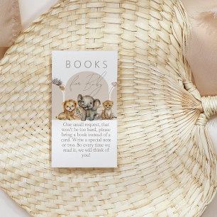 Oh Baby Safari Animals Boho Baby showers boeken Informatiekaartje