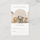 Oh Baby Safari Boho Shower Animal ckrackers game Informatiekaartje (Voorkant)