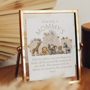 Oh Baby Safari Boho Shower Hoe groot mams spel Poster