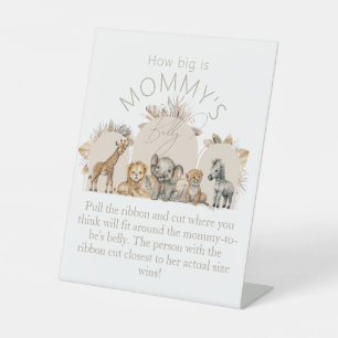 Oh Baby Safari Boho Shower Hoe groot mams spel Reclamebord Met Voetstuk