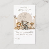 Oh Baby Safari Boho Shower mammie belly game Informatiekaartje (Voorkant)