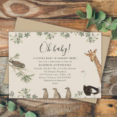 Oh Baby Safari Dier Baby shower Kaart