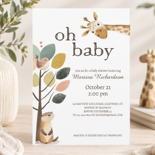 Oh Baby Safari Dieren Baby Shower Kaart