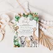 Oh Baby Safari Dieren Jungle Groene Baby Shower Kaart