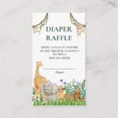 Oh Baby Safari Oerwoud Baby shower Luier Raffle Informatiekaartje (Voorkant)