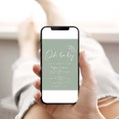 Oh Baby Saliegroen Moderne Baby Shower Kaart