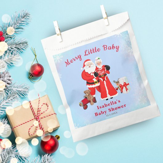Oh Baby Santa & Mrs Claus Baby shower Bedankzakje