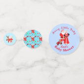 Oh Baby Santa & Mrs Claus Baby shower Confetti (Voorkanten)