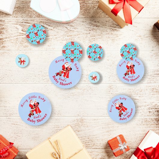 Oh Baby Santa & Mrs Claus Baby shower Confetti