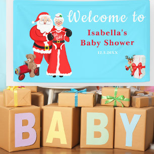 Oh Baby Santa & Mrs Claus Baby shower Welkom Spandoek