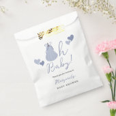 Oh Baby Schattige Blue Pumpkin Bow Boy Baby shower Bedankzakje (Gezegeld)