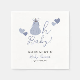 Oh Baby Schattige Blue Pumpkin Bow Boy Baby shower Servet