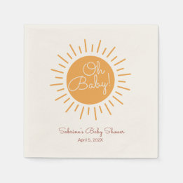 Oh Baby schattige boho zonnezon baby shower Servet