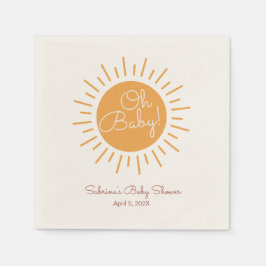 Oh Baby schattige boho zonnezon baby shower Servet