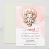 Oh, Baby Schattige Elephant Baby shower is onderwe Kaart (Voorkant / Achterkant)