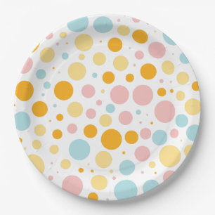 Oh Baby Schattige Fun Polka Dots Baby shower Papieren Bordje