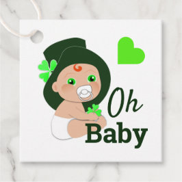 Oh Baby Schattige Iers Baby shower Bedankjes Labels