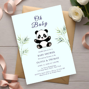 Oh Baby Schattige Little Panda Baby shower Kaart