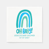 Oh Baby! Schattige Rainbow CUSTOM Baby shower Servet (Voorkant)