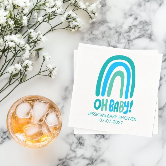 Oh Baby! Schattige Rainbow CUSTOM Baby shower Servet
