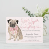 Oh Baby! Schattigee Dog Pink Puppy Hondendouche Kaart (Staand voorkant)