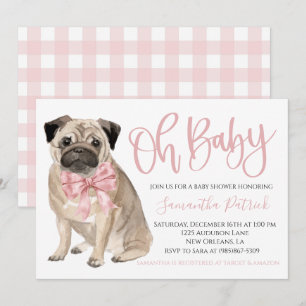Oh Baby! Schattigee Dog Pink Puppy Hondendouche Kaart