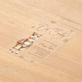 Oh Baby Schattigee Llama Boho Baby shower Uitnodig Acryl Uitnodigingen (Laagn)