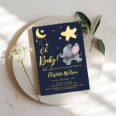 Oh Baby! Schattigee olifant en ballon Baby shower Kaart