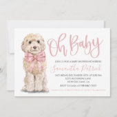 Oh Baby! Schattigee Puppy Dog Pink Gingham Hondend Kaart (Voorkant)